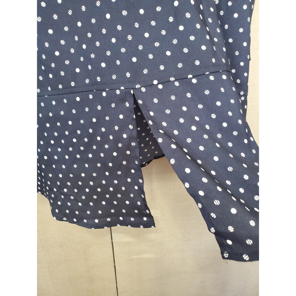 Chico's Blue Dotted Button-Cuff Button-Up Tunic S… - image 6